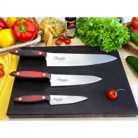 Набор из 3-х кухонных ножей Alexander AUS-8 Satin, Kizlyar Supreme купить в Севастополе